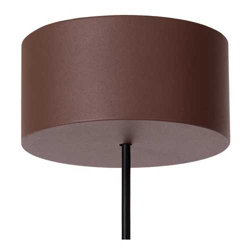 Lucide WELLS - Pendant light Indoor/Outdoor - Ø 10 cm - LED - 1x8W 2700K - IP54 - Rust Brown | Essential - detail 3